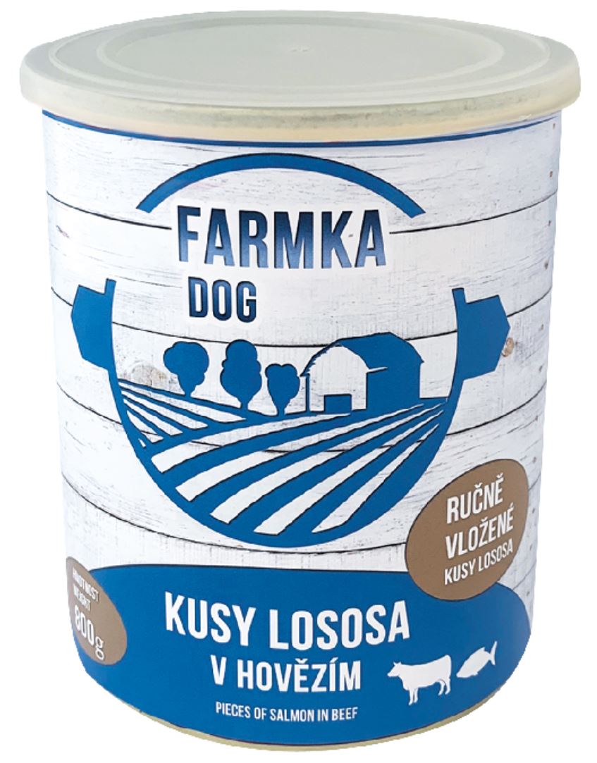 Falco Farmka kusy lososa v hovězím 800 gramů