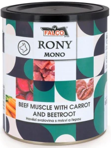 Rony Mono hovězí svalovina s mrkví a řepou 800 gramů