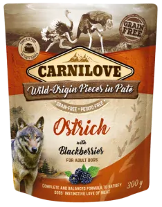 Carnilove Paté Ostrich with Blackberries - pštros a ostružina 300 gramů