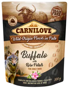 Carnilove Paté Buffalo with Rose Petals - buvol a růže 300 gramů