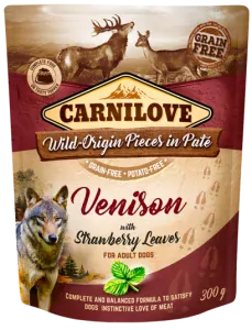 Carnilove Paté Venison with Strawberry - zvěřina a jahodník 300 gramů