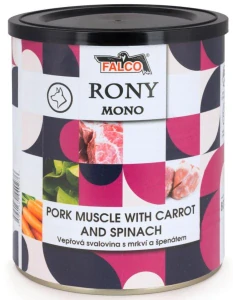 Rony Mono vepřová svalovina s mrkví a špenátem 800 gramů