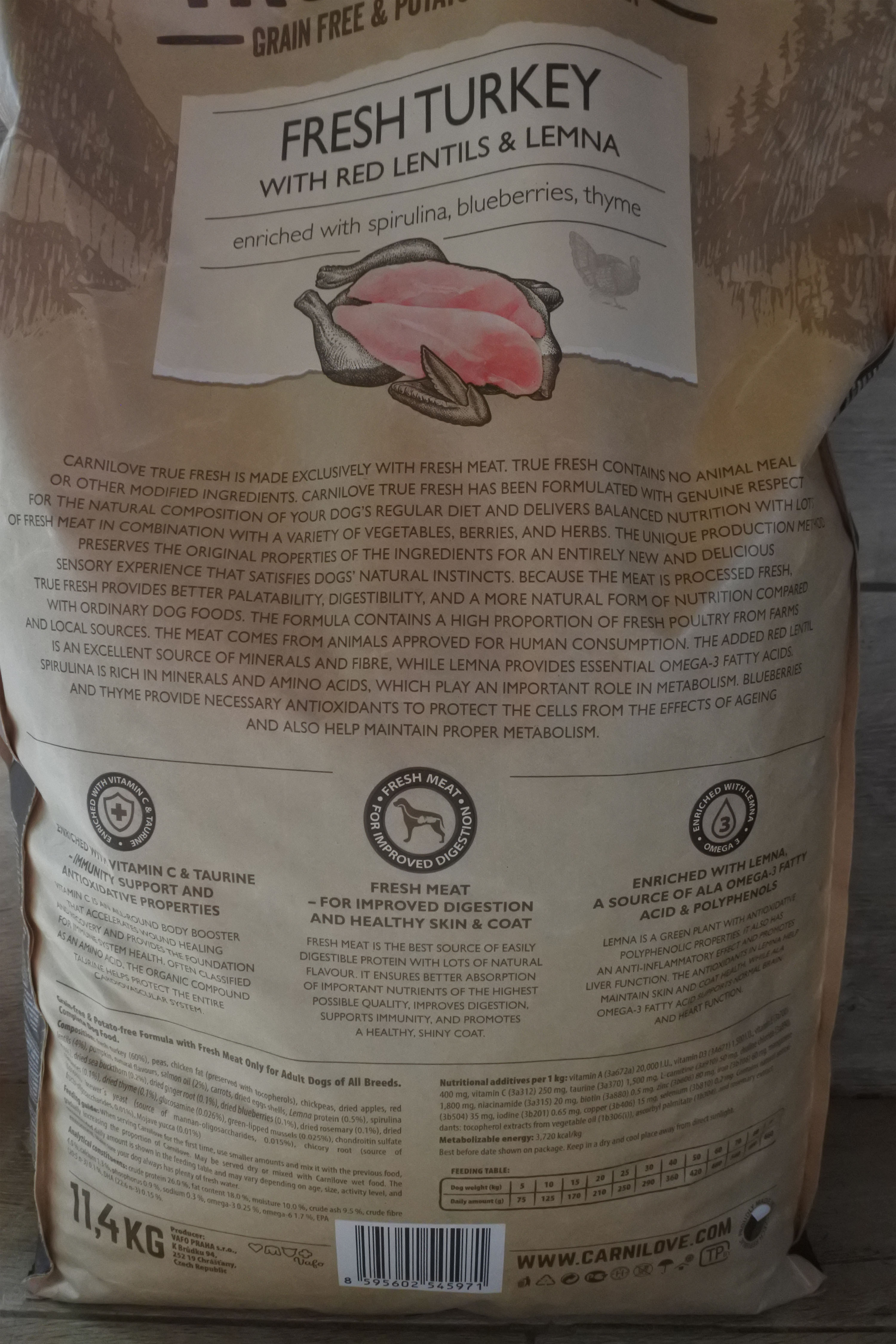 Carnilove True Fresh Turkey - krůta 11,4 kg