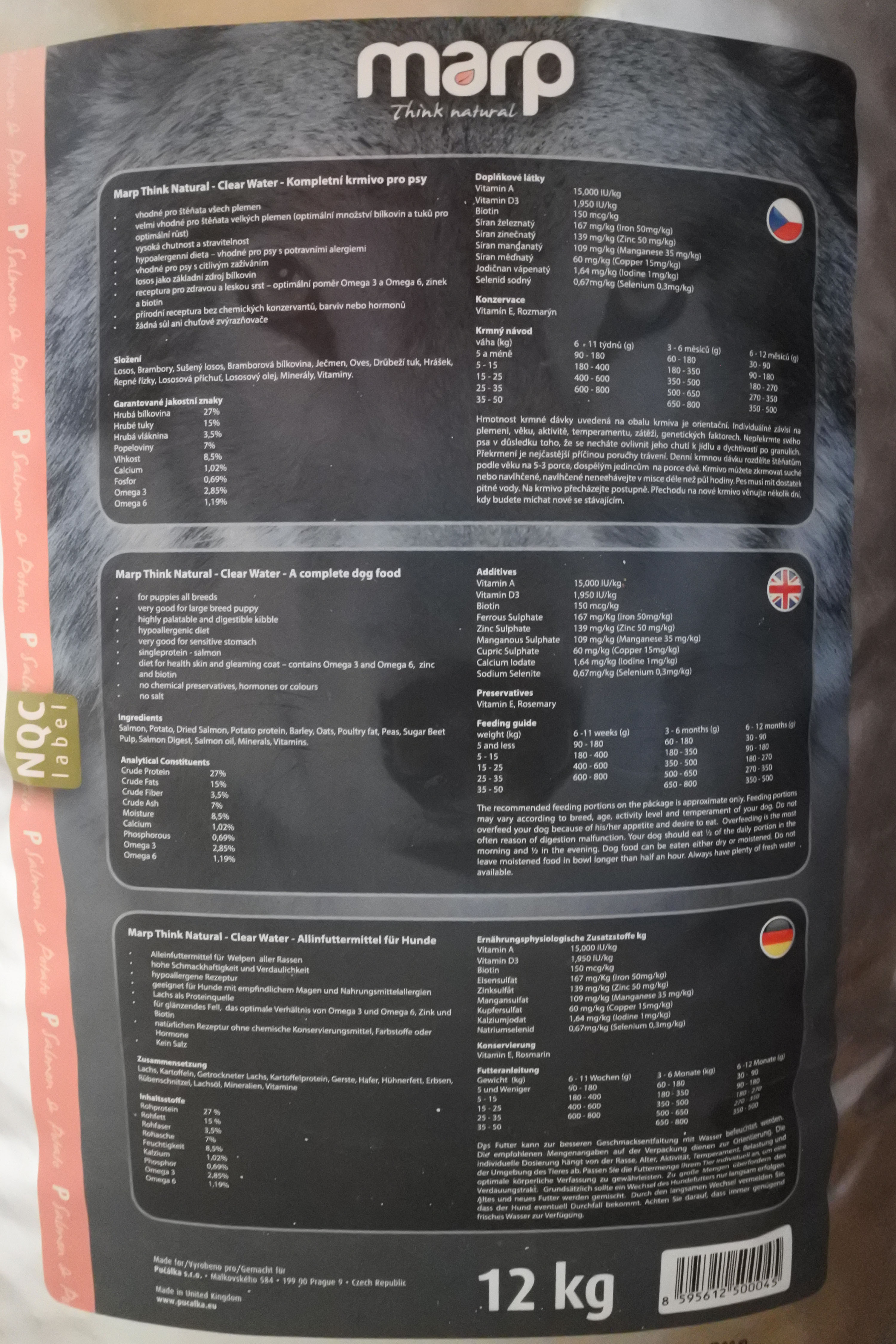 Marp Natural Clear Water - losos 12 kg