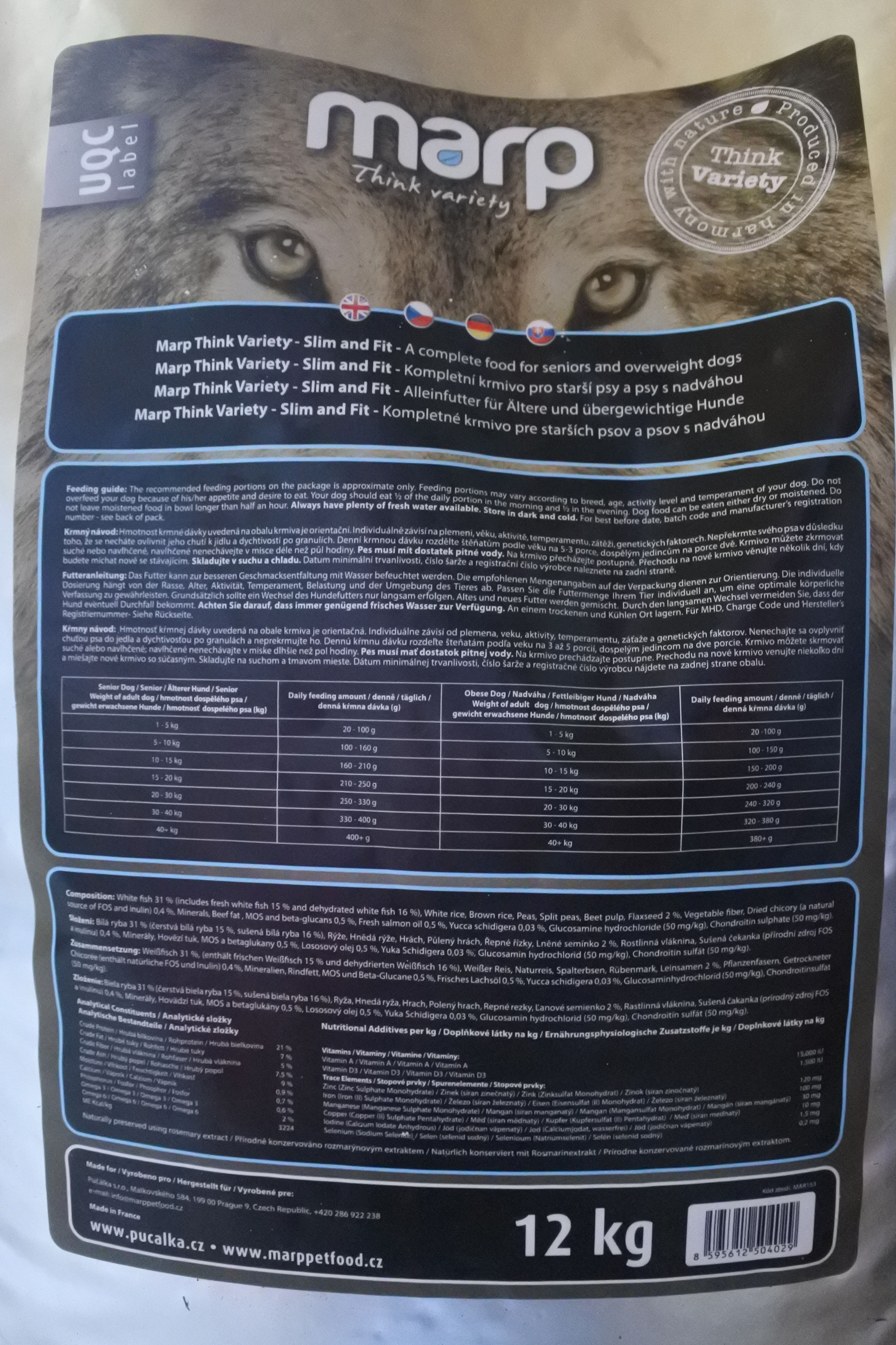 Marp Variety Slim and Fit - bílá ryba 12/17 kg